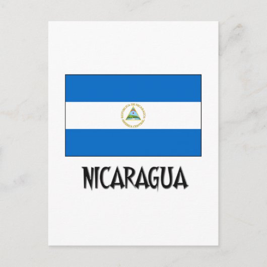 ニカラグア国旗 ポストカード (正面)