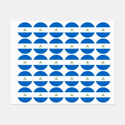 ニカラグア国旗 ラベル (シート)