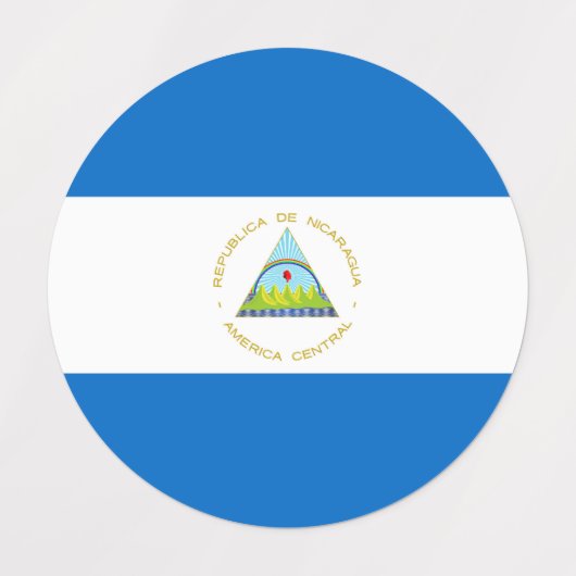 ニカラグア国旗 ラベル (デザイン1)