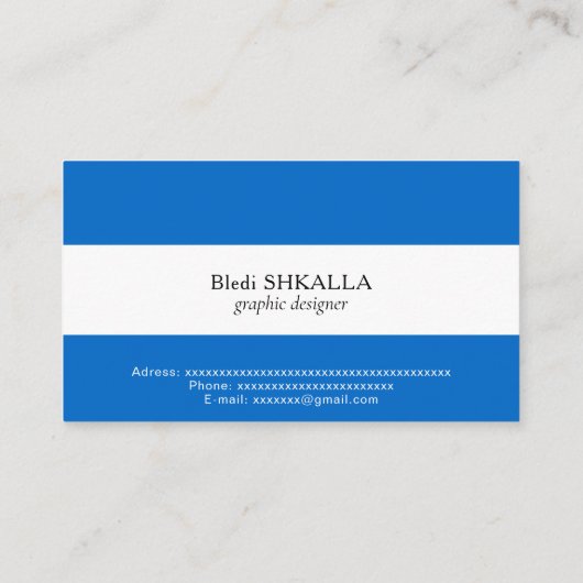 ニカラグア国旗 名刺 (裏面)