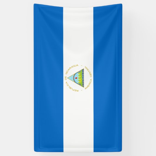 ニカラグア国旗 横断幕 (縦)