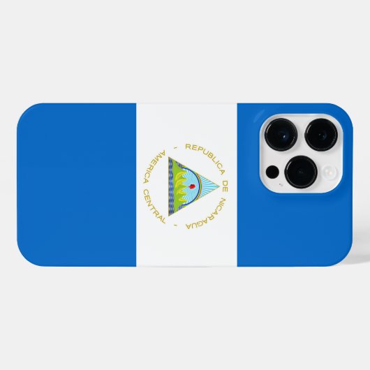 ニカラグア国旗 iPhoneケース (裏面横)