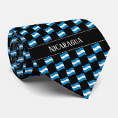 ニカラグア波状国旗のパターン ネクタイ (ロール)