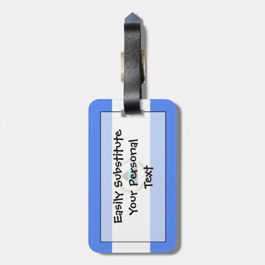 ニカラグア簡単ID個人用フラグ ラゲッジタグ (裏面縦)