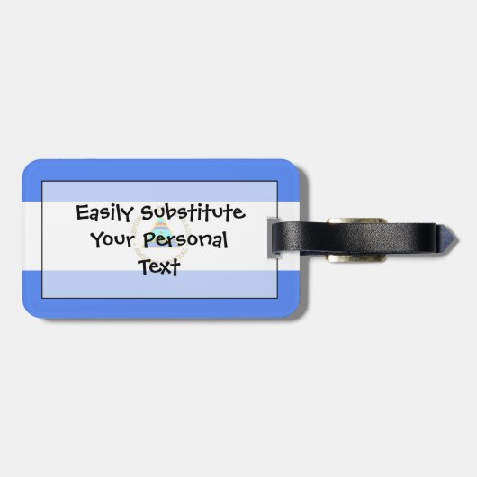 ニカラグア簡単ID個人用フラグ ラゲッジタグ (裏面横)