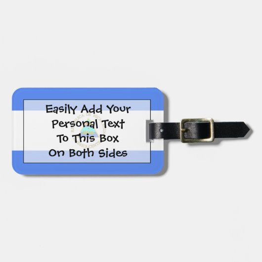 ニカラグア簡単ID個人用フラグ ラゲッジタグ (正面横)