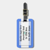 ニカラグア簡単ID個人用フラグ ラゲッジタグ (正面縦)