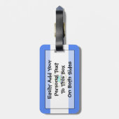 ニカラグア簡単ID個人用フラグ ラゲッジタグ (裏面縦)