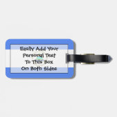 ニカラグア簡単ID個人用フラグ ラゲッジタグ (裏面横)