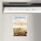 ニカラグア風景水彩旅行 マグネット (インサイチュ (食洗機))