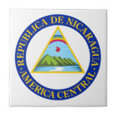 ニカラグア-または記号旗か紋章または紋章付き外衣 タイル (正面)
