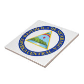 ニカラグア-または記号旗か紋章または紋章付き外衣 タイル (側面)