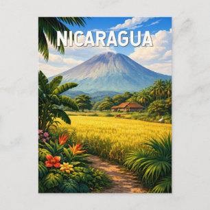 ニカラグア イラスト 旅行 アート ヴィンテージ ポストカード