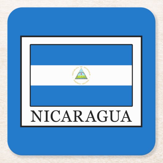 ニカラグア スクエアペーパーコースター (正面)