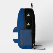 ニカラグア，バックパック，ニカラグア国旗/愛国的 プリントバックパック (右)