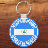 ニカラグア・ラウンド・エンブレム キーホルダー (正面)