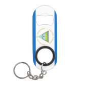 ニカラグア-ラテンアメリカの旗 キーホルダー栓抜き (正面)