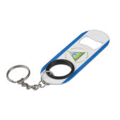 ニカラグア-ラテンアメリカの旗 キーホルダー栓抜き (正面アングル)