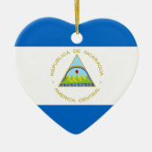 ニカラグア-ラテンアメリカの旗 セラミックオーナメント (正面)