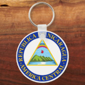 ニカラグア – 国旗/エンブレム/コート・オブ・アームズ/シンボル キーホルダー (正面)