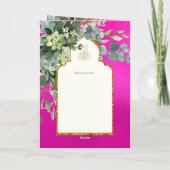 ニカワリーマ結婚式招待状プログラムRSVP カード (裏面)