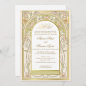 ニカ式またはバリマ式招待状ヴィンテージフローラ 招待状 (正面/裏面)