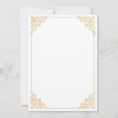 ニカ白金ゴールドイスラム結婚教徒 招待状 (裏面)