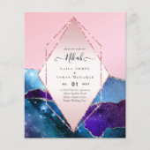 ニカ結婚式がアゲート金ゴールドグリッター予算を招く (正面)