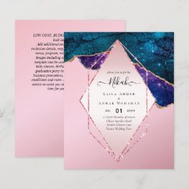 ニカ結婚式がアゲート金ゴールドグリッター予算を招く