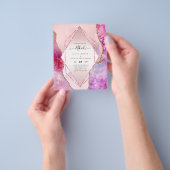 ニカ結婚式がアゲート金ゴールドグリッター予算を招く チラシ (手)