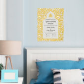 ニカ証明書ニカ名イスラーム結婚ズ 箔ポスター (インサイチュ (寝室))