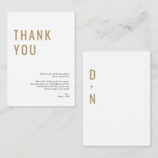 ニキシンプルミニマリストありがとうエンクロージャカード エンクロージャーカード (正面/裏面)