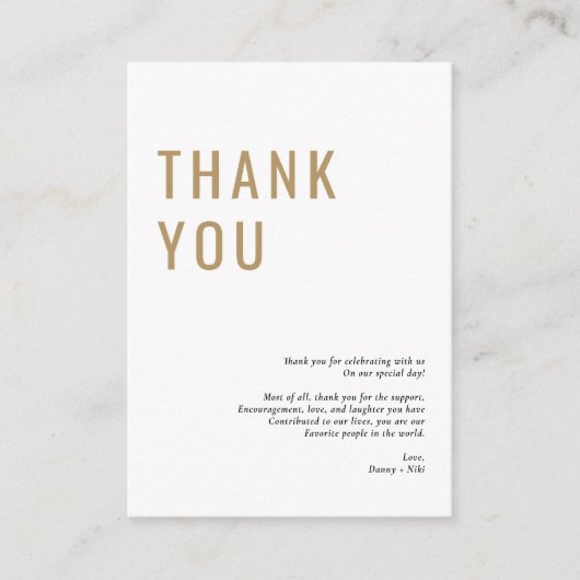 ニキシンプルミニマリストありがとうエンクロージャカード エンクロージャーカード (正面)