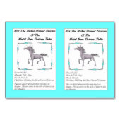 ニクスニッケル角状のユニコーンのトレーディングカード テーブルナンバー (正面)