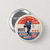 ニクソンが付いているロール 缶バッジ (正面&裏面)