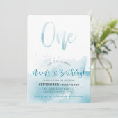 ニクソン君の1歳の誕生日にお使いいただけるカスタム招待状 招待状 (スタンド正面)