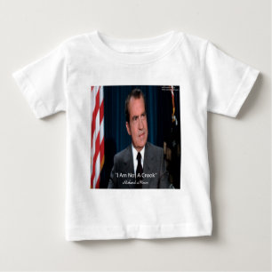 ニクソン&ノット・ア・クロックの引用 ベビーTシャツ