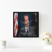 ニクソン&ノーブック引用文の壁時計 スクエア壁時計 (ホーム)