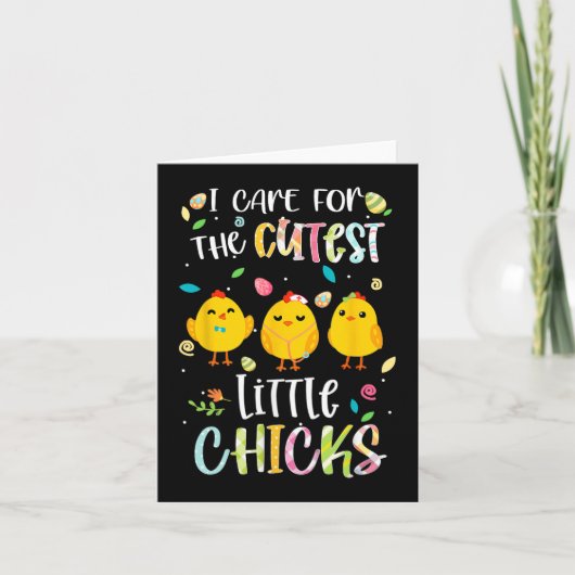 ニクナースイースターチーム小さな人間Cutest Chick Nu カード (正面)