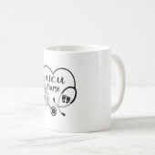 ニクナースフローラハート聴診器 コーヒーマグカップ (正面右)