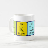 ニクラウスの周期表名mag コーヒーマグカップ (正面左)