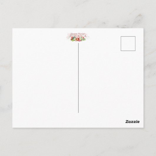 ニクード・ユダヤ教育の色を持つヘブライ語アルファベット ポストカード (裏面)