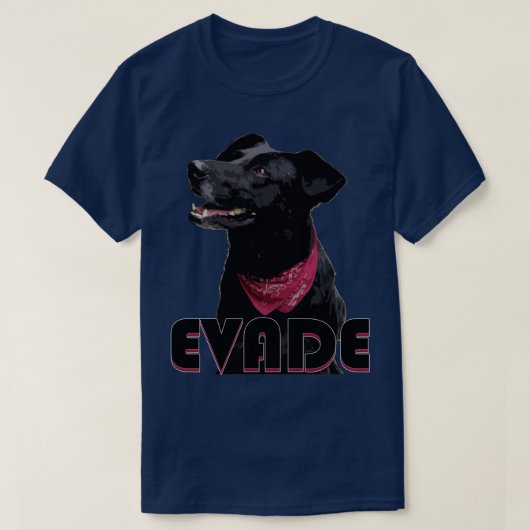 ニグリトマタパコスブラックコプキラー犬を避ける  Tシャツ (デザイン正面)