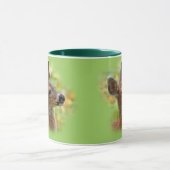 ニグレポートレートの笑顔の鹿の子鹿 マグカップ (中央)