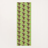 ニグレポートレートの笑顔の鹿の子鹿 ヨガマット (裏面)