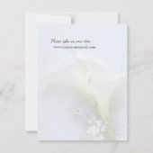 ニゲラとストックの花を持つカラのユリ セーブザデート (裏面)