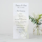 ニゲラとストックの花を持つカラのユリ 招待状 (スタンド正面)