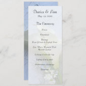 ニゲラとストックの花を持つカラのユリ 招待状 (正面/裏面)