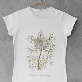 ニゲラダマシンヴィンテージ植物花 Tシャツ