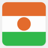 ニゲリエン国旗、ニジェール国旗 スクエアシール (正面)